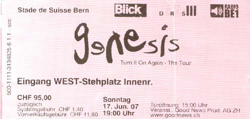 Genesis - Stade de Suisse - Berne