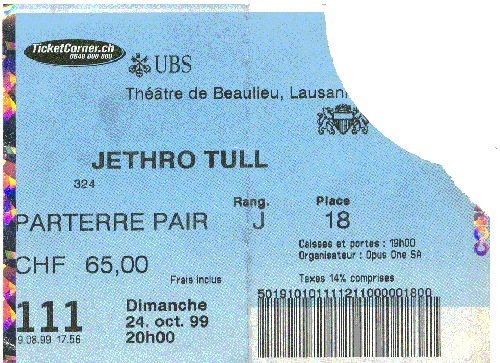 Jethro Tull - Thatre de Beaulieu Lausanne